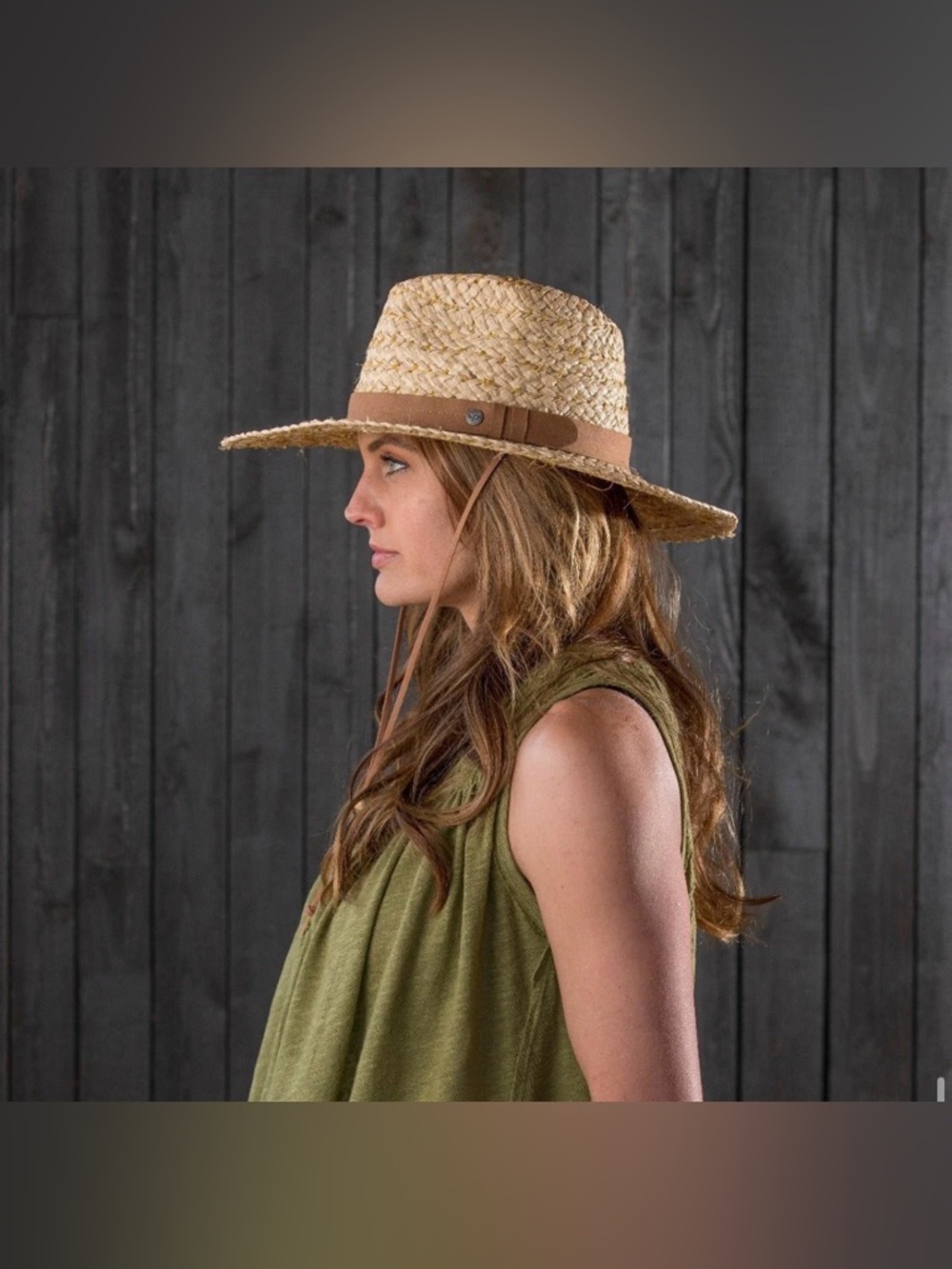 Pistil Skiff Sun Hat - Braided Raffia Sun Hat with Suede Hat Band - Picture 5 of 15